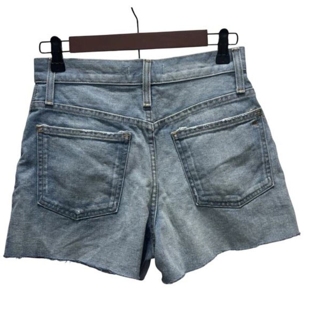 New Madewell The Perfect Jean Short Medium Wash Raw Hem Size 25 High Rise Denim
